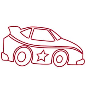 SVG CLIPART Contorno auto da corsa / Arte macchina da taglio / Download immediato
