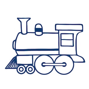 SVG CLIPART Contorno de tren / Arte de máquina de corte / Descarga instantánea