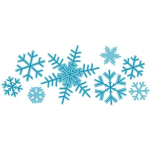 SVG CLIPART Winter sneeuwvlok rand | Snijmachinekunst | Direct downloaden