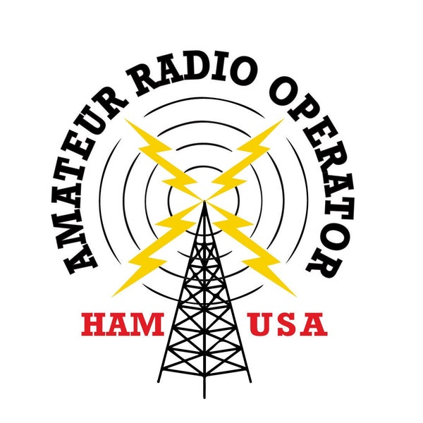 SVG CLIPART Ham Amateur Radio Operator | Cutting Machine Art | Instant Download