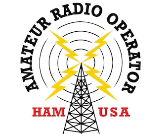 SVG CLIPART Ham Amateur Radio Operator | Cutting Machine Art | Instant Download