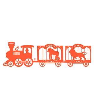 SVG CLIPART Silhouette de train de cirque | Art de la machine de découpe | Téléchargement instantané