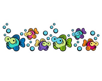 Download Fish With Bubbles Etsy