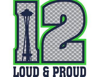 SVG CLIPART 12th Fan | Seattle Football | Cutting Machine Art | Instant Download
