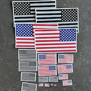 STICKER 1 USA Flag Left or Right Versions | United States of America | Several Sizes | Waterproof | FREE Shipping