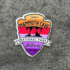 STICKER 1 Mammoth Cave National Park | Kentucky | 2.15&quot;W x 2.5&quot;T | Waterproof | FREE Shipping