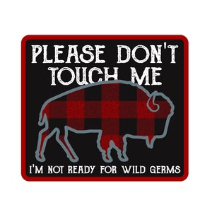 SVG CLIPART Proszę nie dotykać dziecka | Buffalo Check | Maszyna do cięcia sztuki | Natychmiastowe pobranie