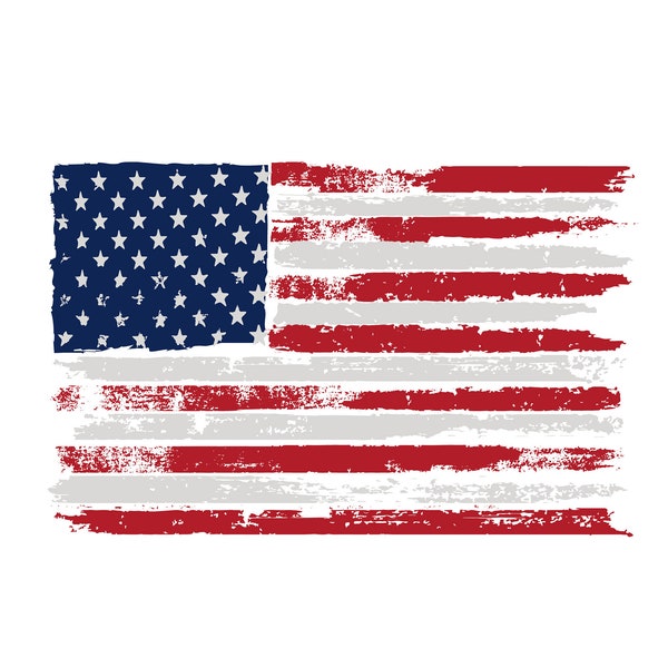 SVG CLIPART Distressed USA flag | Fourth of July | Cutting Machine Art | Instant Download