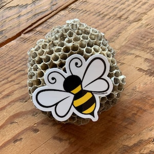 STICKER Cute Bee | Bumble Bee | Waterproof | 2.25"w x 1.75"T  | FREE Shipping