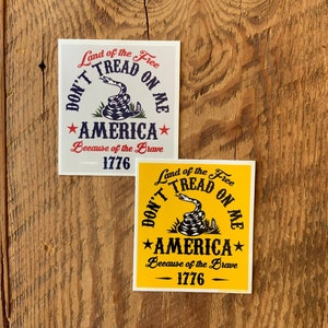 STICKER 1 Don&#39;t Tread On Me 1776 | 2 color options | Waterproof | 2.5&quot;w x 2.95&quot;T  | FREE Shipping
