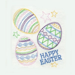 EMBROIDERY 5&quot;T Open Stitch Frohe Ostern | Ostereier | Sofortiger digitaler Download