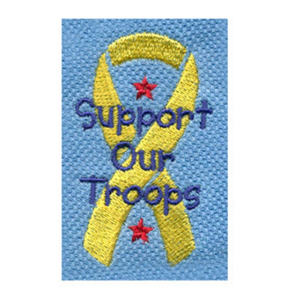 EMBROIDERY Support Our Troops Yellow Ribbon Military | Instant Digital Download