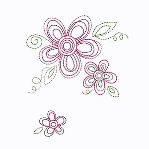 EMBROIDERY Bean Flower | Instant Digital Download