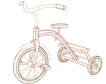 BORDADO Triciclo com Ponto de Contorno Aberto | Download Digital Instantâneo