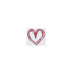 EMBROIDERY 1/2&quot; Mini Heart Sketchy Outline 8 | 0.5&quot; Tiny Heart Run Stitch | Instant Digital Download