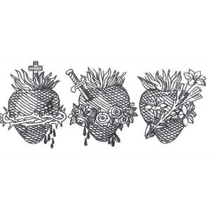 EMBROIDERY 5.9&quot;T Holy Family Sacred Hearts | Sacred Heart Jesus | Immaculate Heart Mary | Chaste Heart St. Joseph | Instant Digital Download