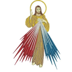 EMBROIDERY 3.9"T Divine Mercy Jesus | Jesus Christ | Catholic Religious | Instant Digital Download
