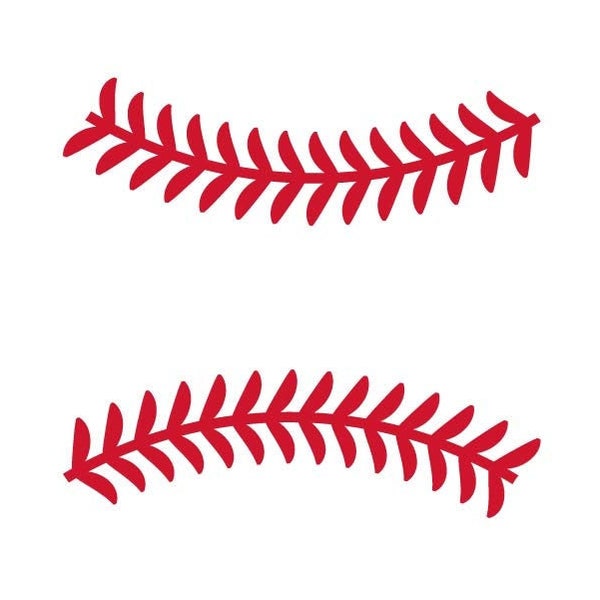 SVG CLIPART Curved Baseball or Fastpitch or Softball Stitches Laces | Cutting Machine Art | Instant Download