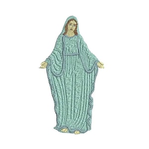 BRODERIE Mère Marie | Notre-Dame | Symbole religieux catholique | roses | Téléchargement numérique instantané