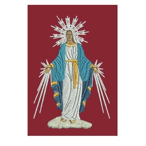 BORDADO Madre María / Nuestra Señora / Símbolo Religioso Católico / Madonna / Descarga Digital Instantánea