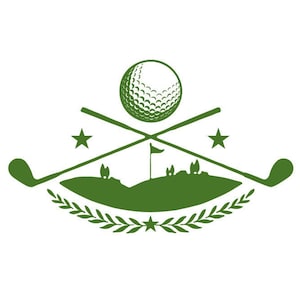 SVG CLIPART Golfing Crest / Golf / Arte della macchina da taglio / Download immediato