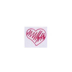EMBROIDERY 1&quot; Mini Heart Sketchy 9 | 1&quot; Tiny Heart Run Stitch | Instant Digital Download