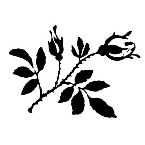 Clipart SVG | Tampon floral rose | Coupe sur bois | Art de la machine de découpe | Téléchargement instantané