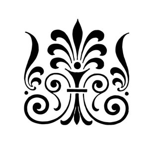 Clipart SVG | Tampon floral | Coupe sur bois | Art de la machine de découpe | Téléchargement instantané