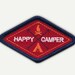 Quality Happy Camper Iron On Patch - 1.65"Tx2.75"W - Iron On or Sew On Patch Appliqué