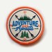 Quality Adventure Awaits Iron On Patch - 2.78" Round - Iron On or Sew On Patch Appliqué