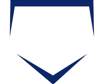 SVG CLIPART Blue Home Plate Cool Shape Baseball | Fastpitch | Softball | Cutting Machine Art | Instant Download
