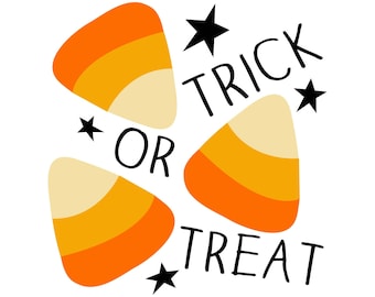 SVG CLIPART Candy Corn Trick or Treat | Halloween | Cutting Machine Art | Instant Download