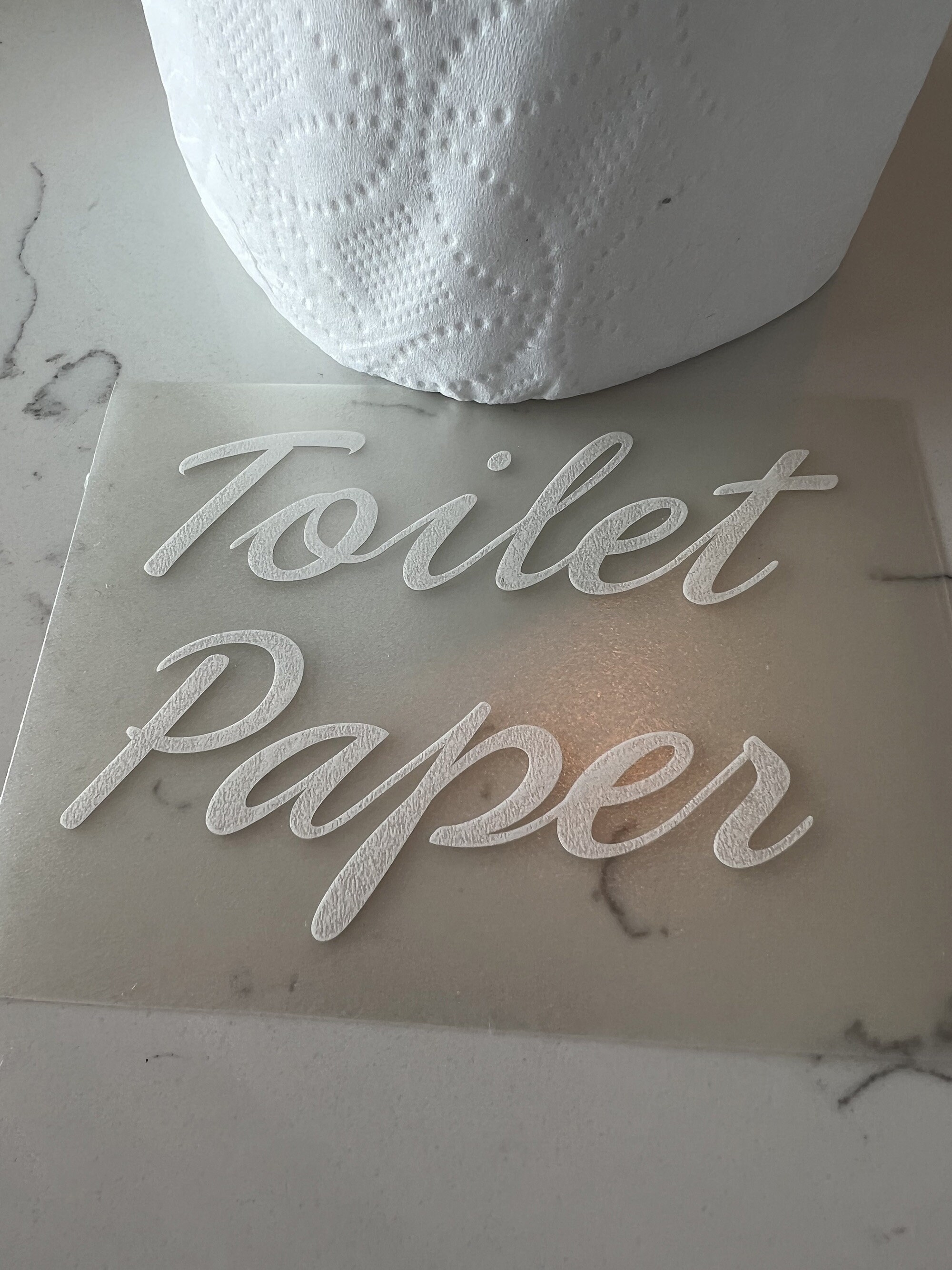 STICKER 1 Toilet Paper Waterproof Sticker | Bathroom Organization ...