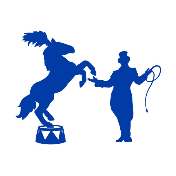 SVG CLIPART Circus Horse Tamer Silhouette | Cutting Machine Art | Instant Download