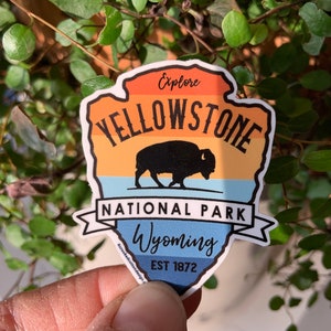 STICKER 1 Yellowstone National Park Wyoming Bison Waterproof 2 sizes FREE Shipping image 4