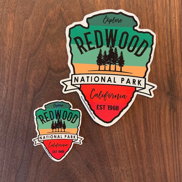 STICKER 1 Redwood National Park | California | Redwood Trees Forest | Waterproof | Two Sizes | FREE Shipping