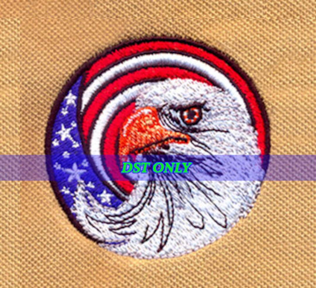 EMBROIDERY American Eagle and USA Flag | Instant Digital Download DST ...