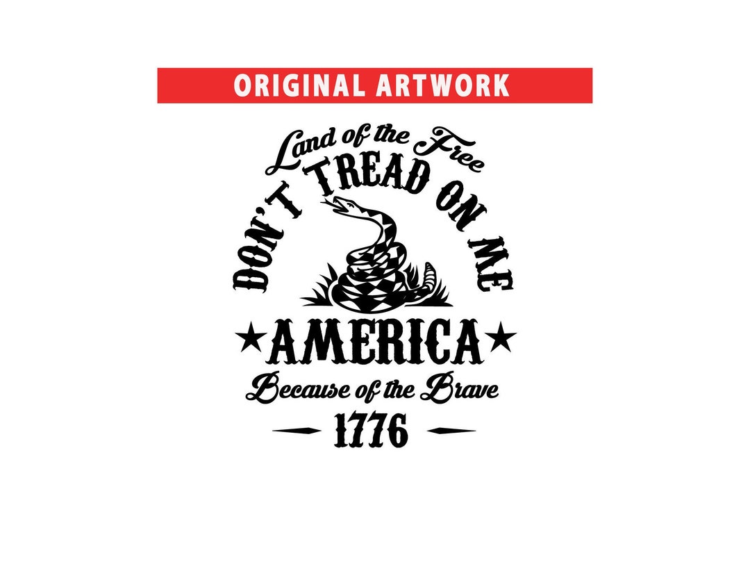 SVG CLIPART Dont' Tread on Me | America | 1776 | Land of the Free ...