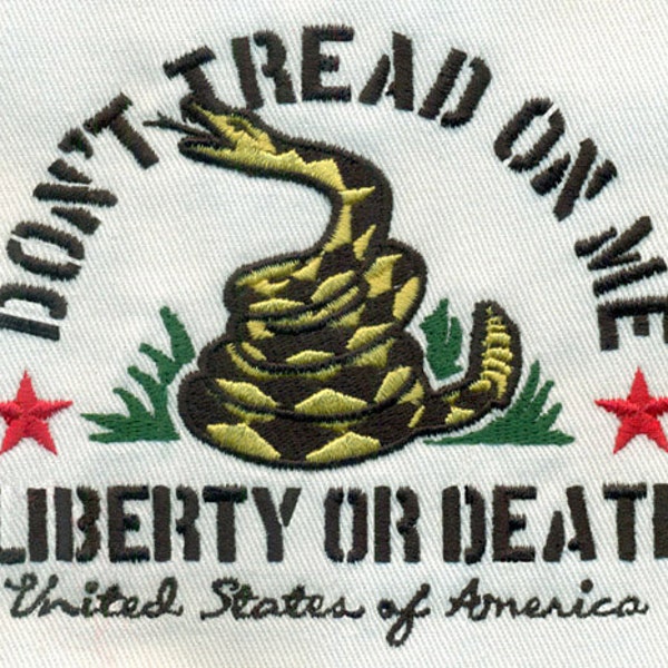 EMBROIDERY Dont Tread On Me - Liberty or Death - United States of America | Instant Digital Download