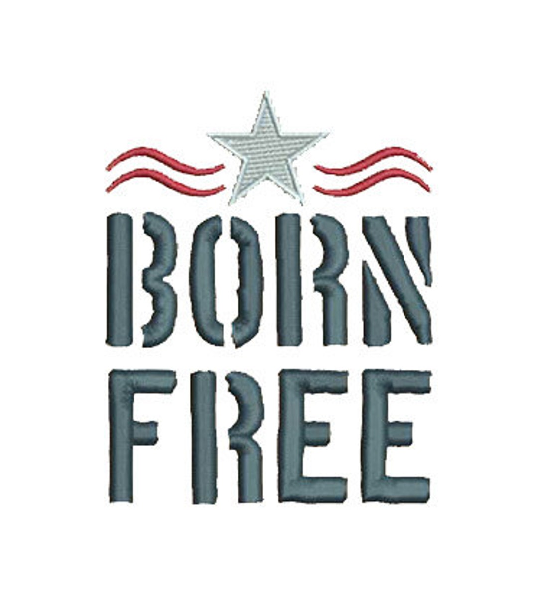 Embroidery Patriotic Born Free Military Font Instant Digital - Etsy  Australia