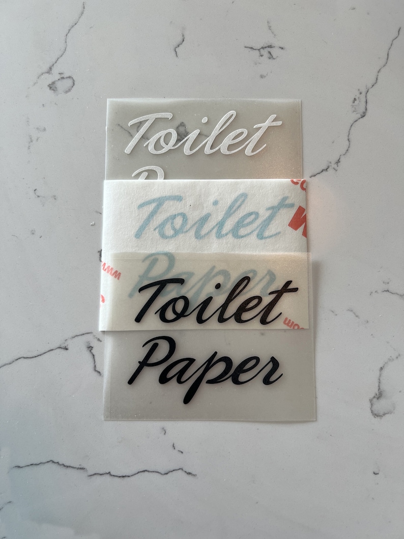 STICKER 1 Toilet Paper Waterproof Sticker | Bathroom Organization ...