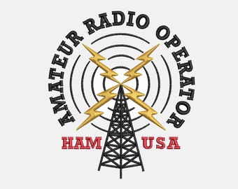 EMBROIDERY HAM Amateur Radio Operator | Instant Digital Download