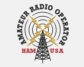BORDADO 3.73T HAM Operador de radioaficionado / Descarga digital instantánea