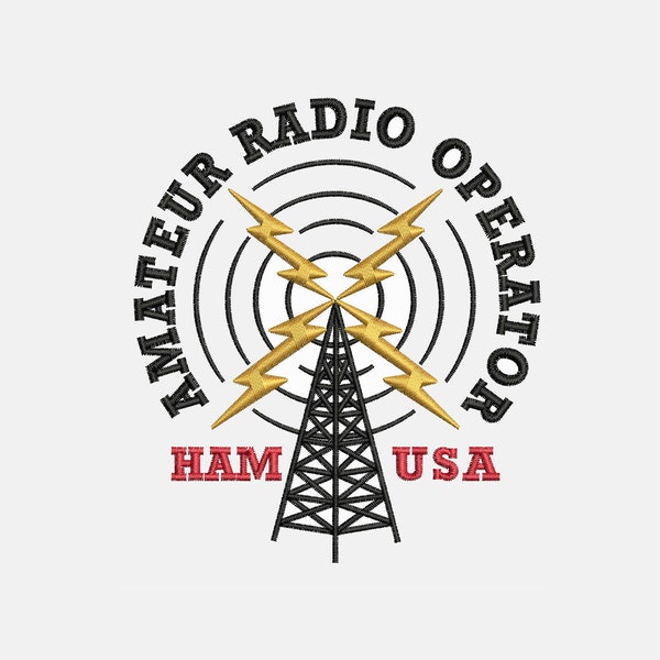 EMBROIDERY HAM Amateur Radio Operator | Instant Digital Download