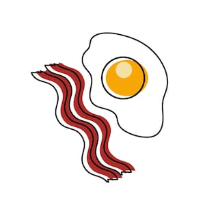 SVG Bacon and Eggs | Halloween Printable Costume | Cutting Machine Art | Instant Download