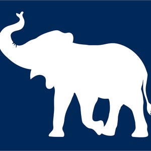 SVG CLIPART Silhouette d'éléphant inversé | Art de la machine de découpe | Téléchargement instantané