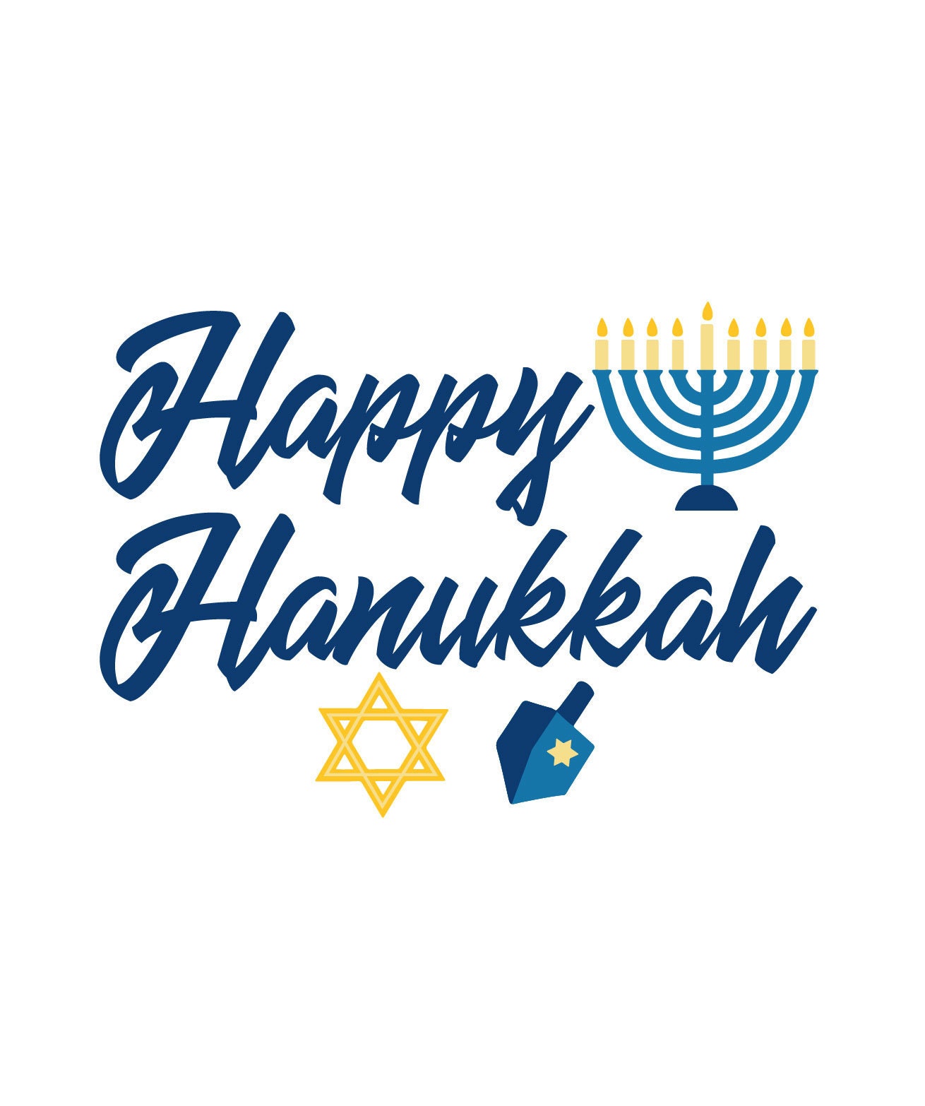 SVG CLIPART Happy Hanukkah Candle and Dreidel Cutting - Etsy Canada