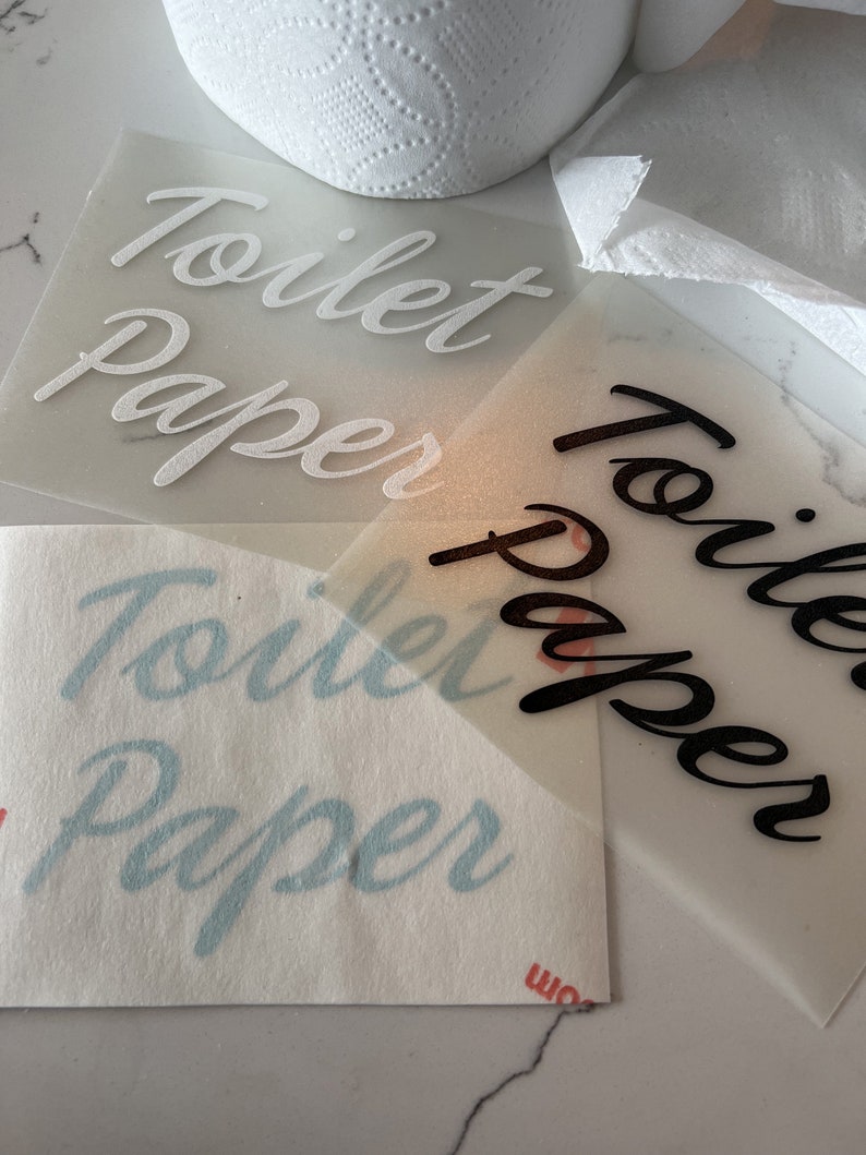 STICKER 1 Toilet Paper Waterproof Sticker | Bathroom Organization ...
