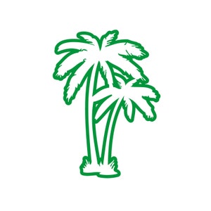 SVG CLIPART Contorno de palmera tropical / Arte para máquina de corte / Descarga instantánea