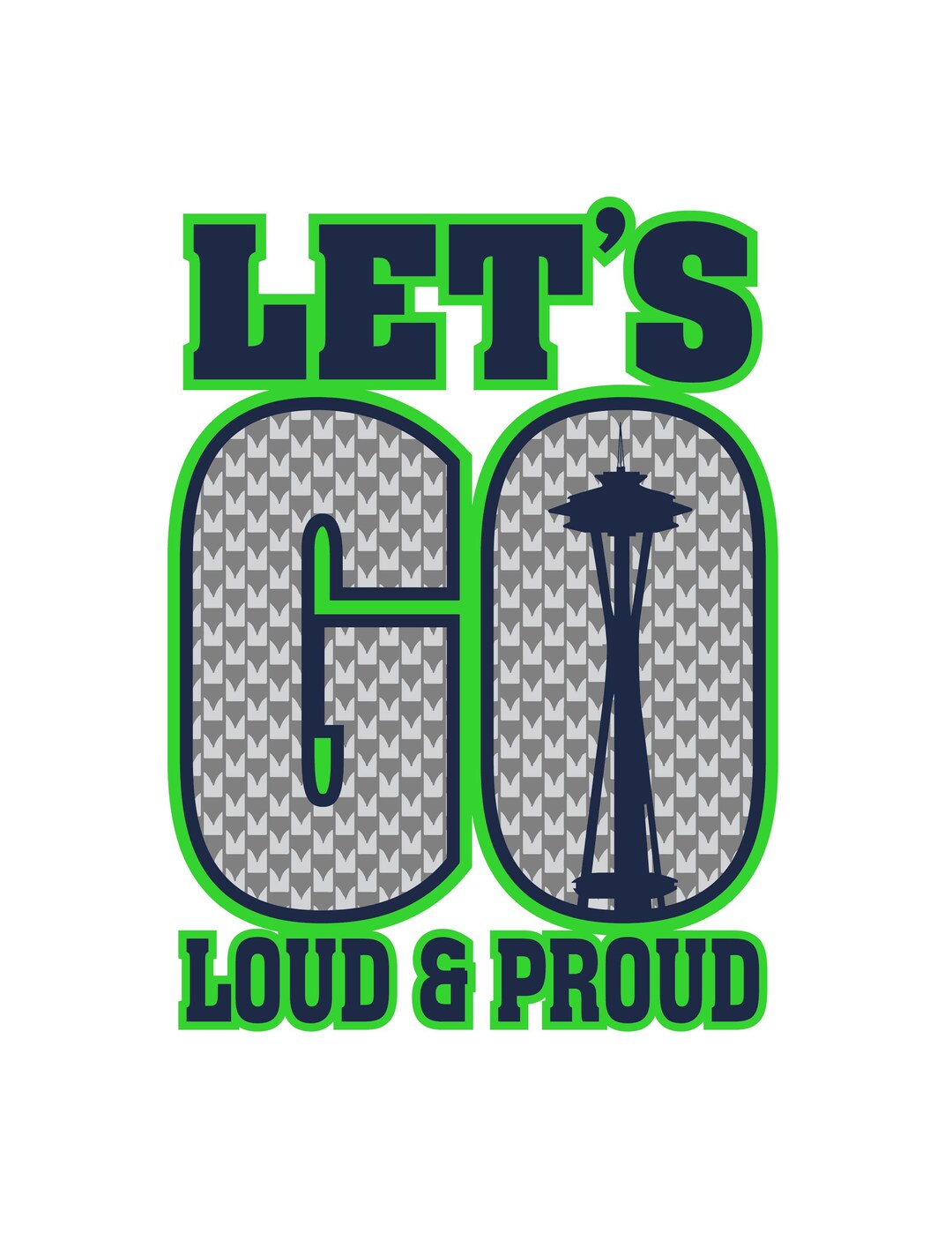 SVG CLIPART Let's GO Loud & Proud | 12th Fan | Seattle Football ...